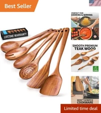 High-Quality 6-Piece Teak Wood Cookware Set - Ideal Gift for Cooking Enthusiasts