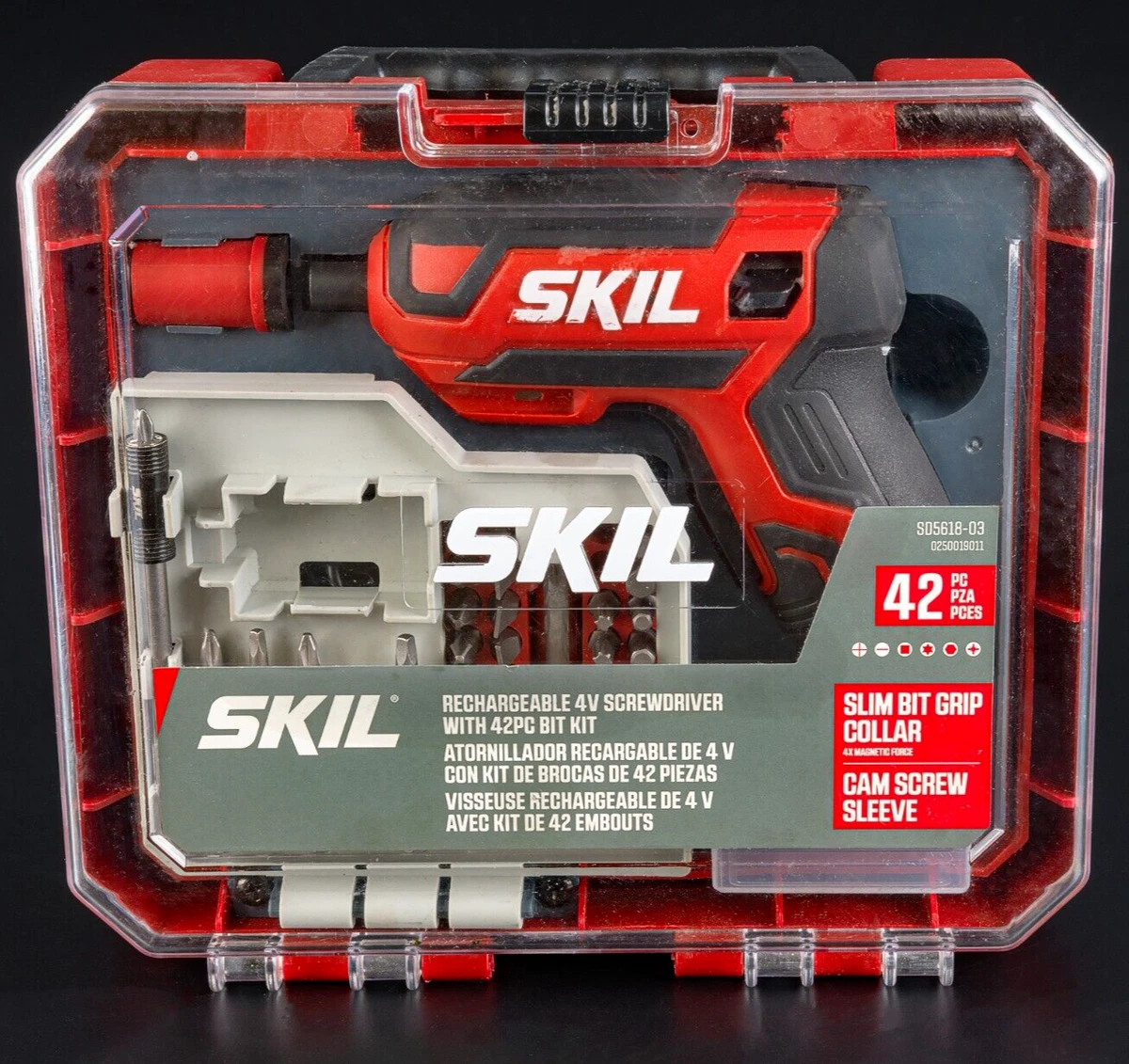 SKIL Rechargeable 4V Screwdriver with 42 Piece SD5618 03