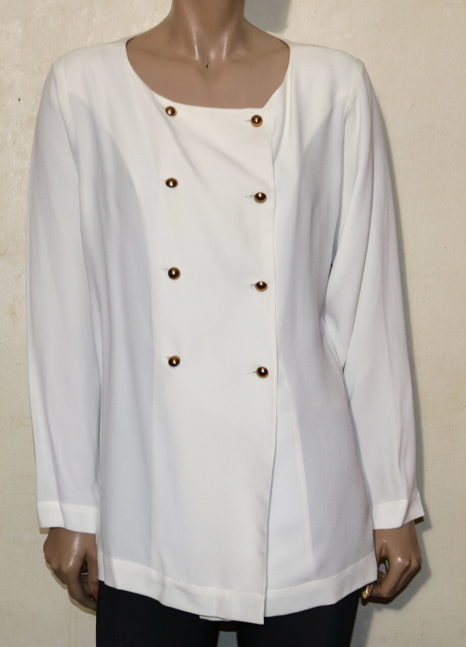 Camicia Yves Saint Laurent rive gauche bianca viscosa 40 nuova con etichetta vintage