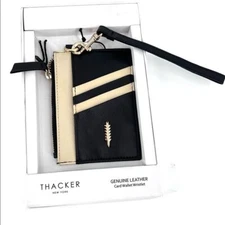 NWT Thacker Leather wristlet wallet change coin purse
