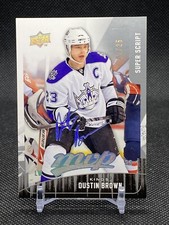 2009-10 Upper Deck MVP Hockey Dustin Brown Super Script LA Kings #161 /25!!!