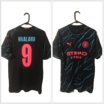 Maillot 3ème équipe Manchester City 2023/24 - Haaland #9, Taille L, Excellent état