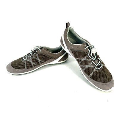 Ecco Biom Natural Motion Bungee Quick Lace Up Walking Shoe Womens Size 7 38 Gray