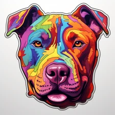 7x car sticker decal pit bull terrier tuning car rear window 9x9 cm