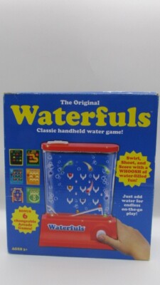 Play Monster Original Waterfuls Classic Handheld Water Game 6 Arcade Backgrounds