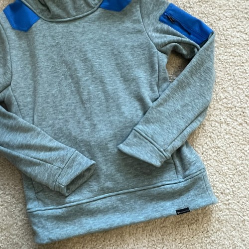 Obermeyer Asher Flc Hoodie Ski Snow Hoodie Sweater Boys SZ L Blue Style# 47008 - Picture 13 of 21