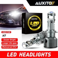 AUXITO Pair H7 LED Headlight Bulbs Kit Lamp Globes High Low Beam 6500K White UK