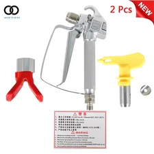 2 Pcs 3600 PSI Airless Paint Spray Gun with 517 Tip + Nozzle Guard For Sprayers