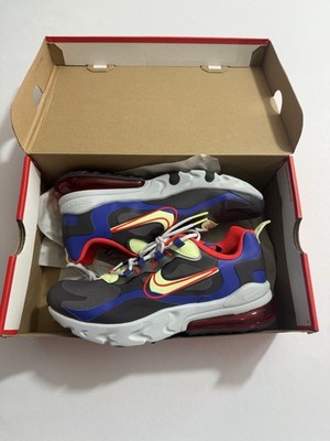 New Youth Size 6Y Grey Nike Air Max 270 React (GS) Running Shoes CT1630 001