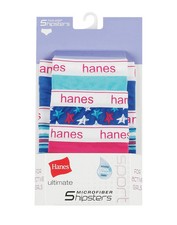 Hanes Ultimate Girls' Sport Microfiber Hipsters 5-Pack
