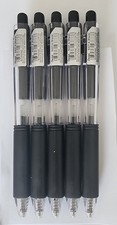 Pentel WOW Gel Pens Black Ink 0.7mm Smooth Writing 5 Pack Office School Bulk