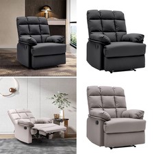 PU Leather Recliner Armchair Sofa Relaxing Reclining Sleeper Chair Cinema Lounge