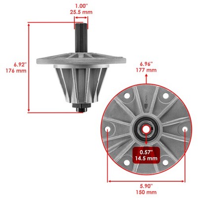 Deck Spindle for Kubota SZ19-36 SZ22-48 SZ26-61 SZ22NC-48 SZ26NC