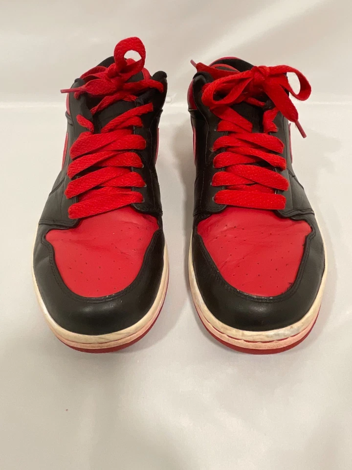 Jordan 1 Low Phat Low Bred Zapatos Talla 10.5 Negro Rojo Universitario Tenis 338145 061 Foto 2 de 4