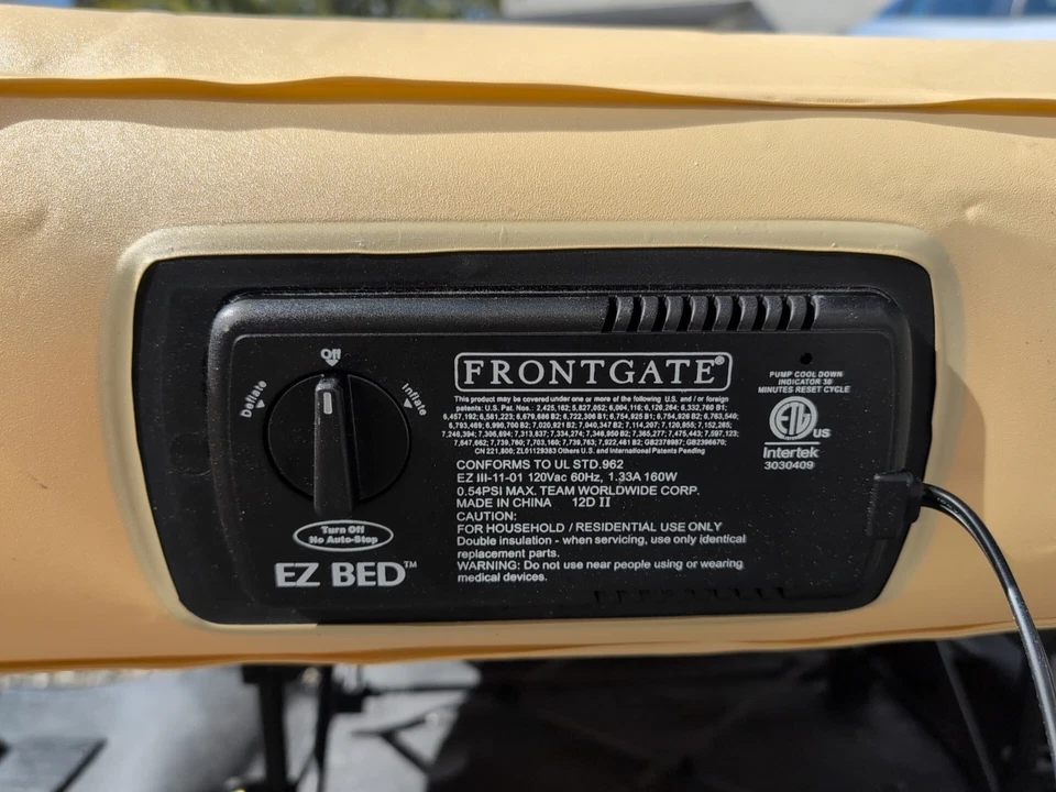 Frontgate Ez-Bed Air Mattress Built In Pump & Frame Inflatable Mattress - Image 2 of 4