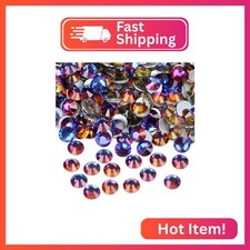 1440PCS Art Nail Rhinestones Non Hotfix Glue Fix Round Crystals Glass Flatback f
