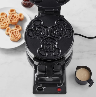 Disney Mickey Mouse Double Flip Waffle Maker-Williams Sonoma|33400