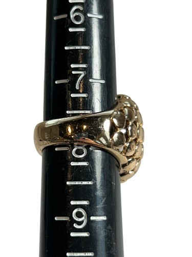 Park Lane Gold Tone Wide Dome Statement Ring Size 8 Openwork Circle Design - Picture 7 of 8