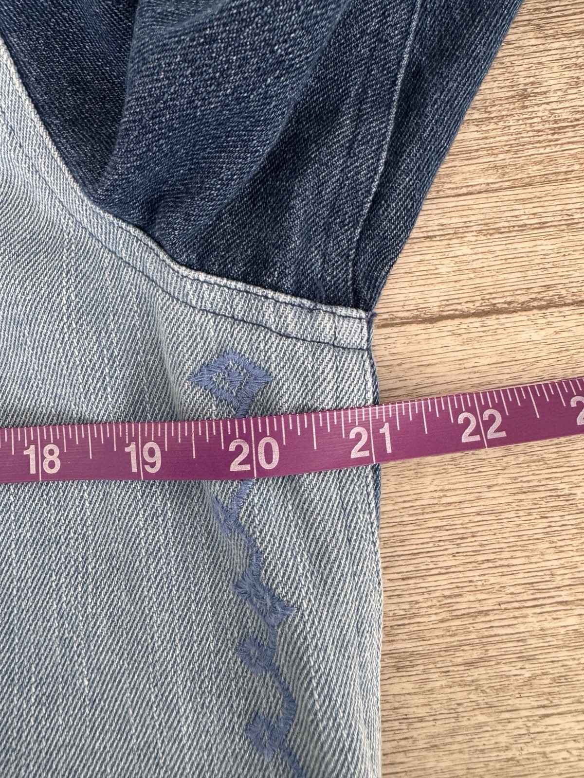 Johnny Was Workshop Embroidered Patchwork Denim J… - image 12