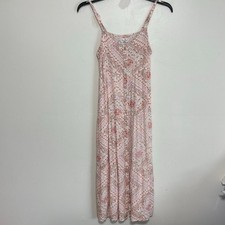 Pink Rose Geometric and Floral Midi Sundress Size M