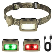 EverBrite Headlamp 300 Lumens Head Lamp for Adults 7 Modes with White/Red/Green 