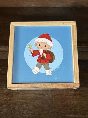 Holz - Bilderwürfel 9 Stück Sandmann und Freunde Holzkiste Vorlagen  s. Fotos *