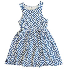 Tea Collection Girls Blue White Dress Size 12 Years
