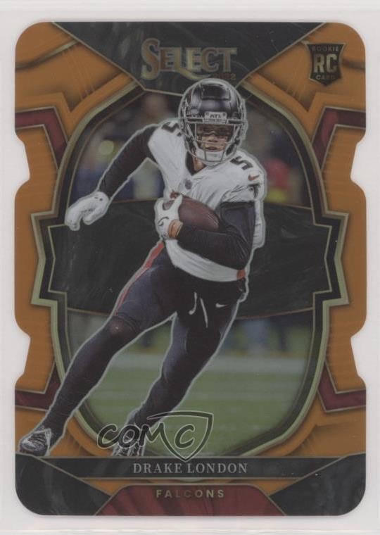 2022 Select Concourse Orange Prizm Die-Cut /199 Drake London #35 Rookie RC 13c1