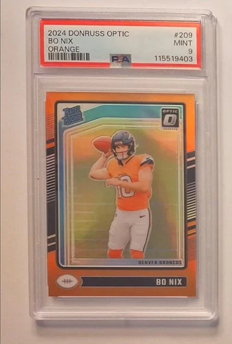 2024 Donruss Optic -Bo Nix Orange Rated Rookie /249 - PSA 9 Broncos!