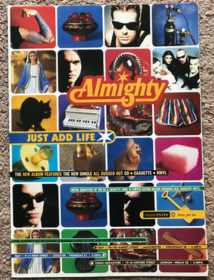 THE ALMIGHTY ~ JUST ADD LIFE 1996 Full page UK magazine ad