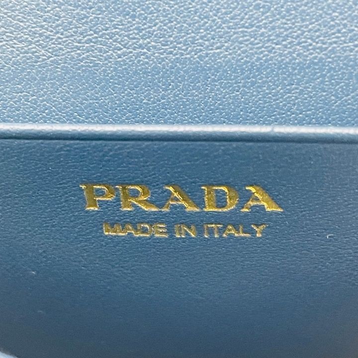 Prada Vitello Move Card Holder Cobalt Blue Leather Business Card Case thumbnail 8