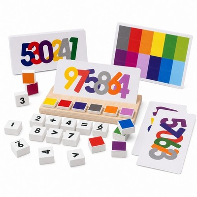 Farbsortierspielzeug mit Karten Lernset Vorschule für Vorschulkinder