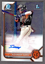 2022 Alexander Suarez Bowman Chrome Baseball 1st Auto Giants CPA-ASR