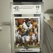 2018 Leaf Star Baker Mayfield RC #1 Sooners BCCG 10 Rookie