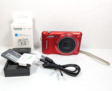 Samsung WB35F Digital Camera 16.2 MP Red Tested Charger  Memory Card