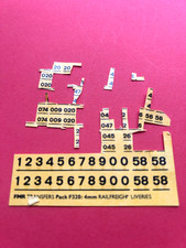 NEW FMR FOX TRANSFERS F320 BR Railfreight TOPS Loco Numbering Black Decals Sheet
