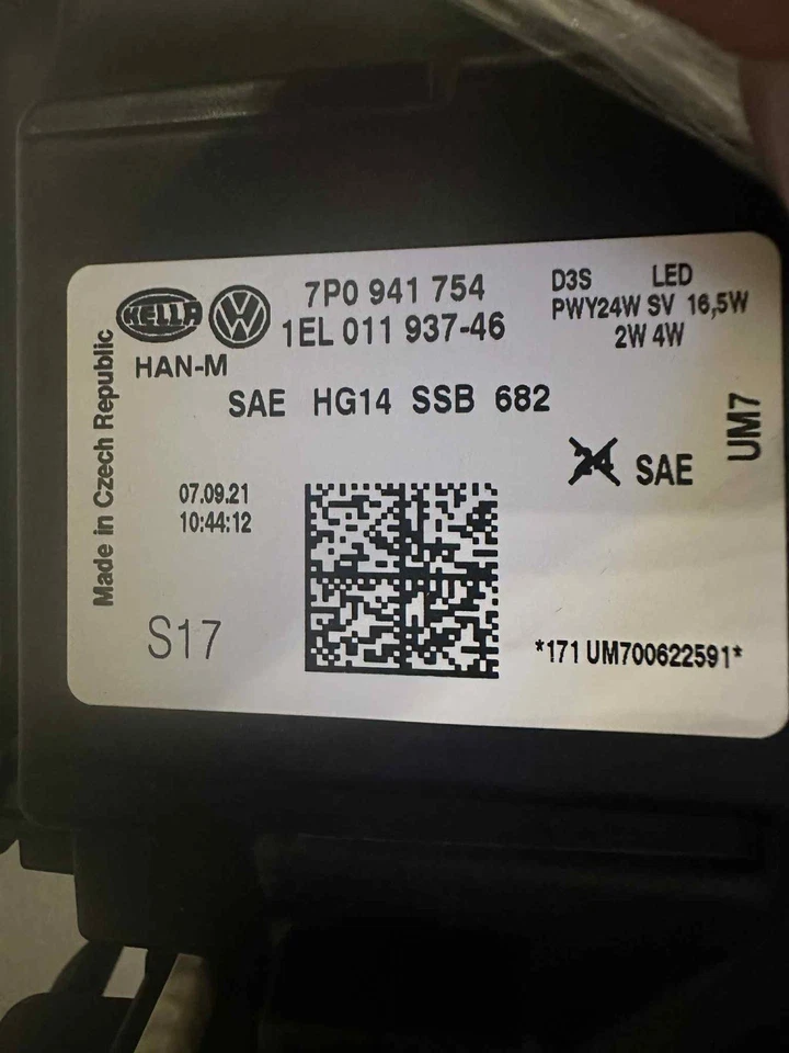 Conjunto de faros originales VW Touareg 15-17 7P0941754 Foto 2 de 4