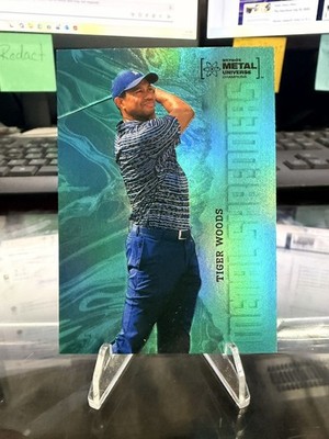 2022 Skybox Metal Universe Champions - Metal Shredders Tiger Woods #125 Aqua