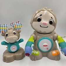 Fisher Price Linkimals Lot of 2 Smooth Moves Sloth Musical Moose Set Working