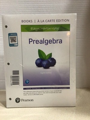 Prealgebra Eighth Edition Books A La Carte Edition Loose Leaf NEW