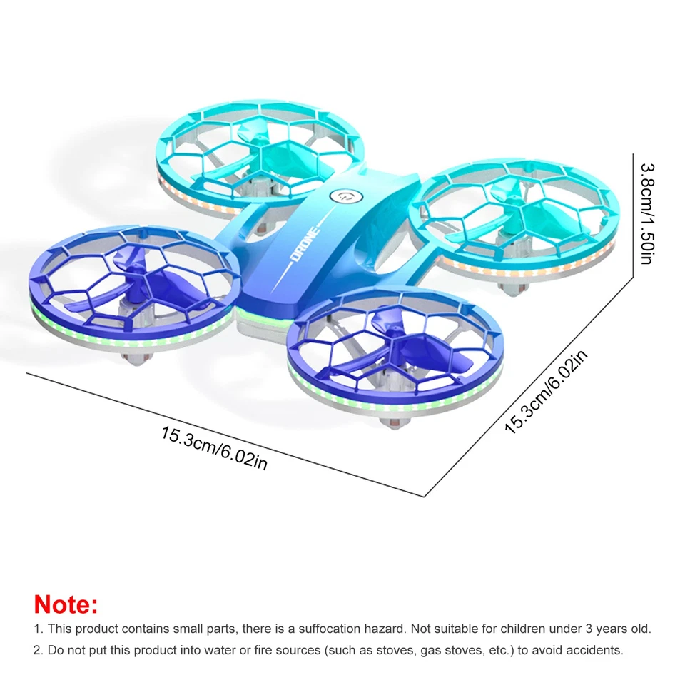 Mini-Quadrocopter Für Ferngesteuertes Flugzeug Mit Höhenhaltung Geschenk - Bild 3 von 4