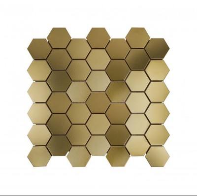 Montana Gebürstetes Gold Sechseck Mosaik x2 Blätter 