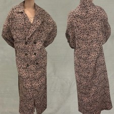 Free People Daria Shirtdress Duster Trench Jacket Leopard Print Small Boho Beach