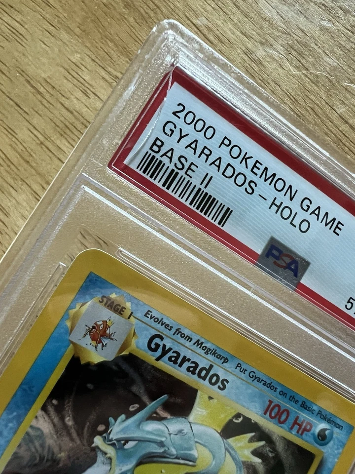 2000 GYARADOS 7/130 Pokemon Base Set II 2 Holo Foil vintage rare PSA 6 - Image 3 of 3