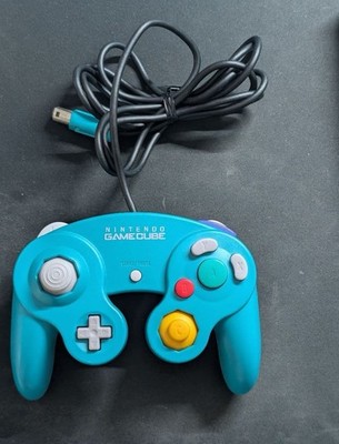 Official Nintendo GameCube Controller Emerald Blue Japan GC OEM Tested Working
