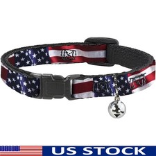Breakaway Cat Collar W/ Durable Components Handcrafted in USA Cats 8-12 Inch