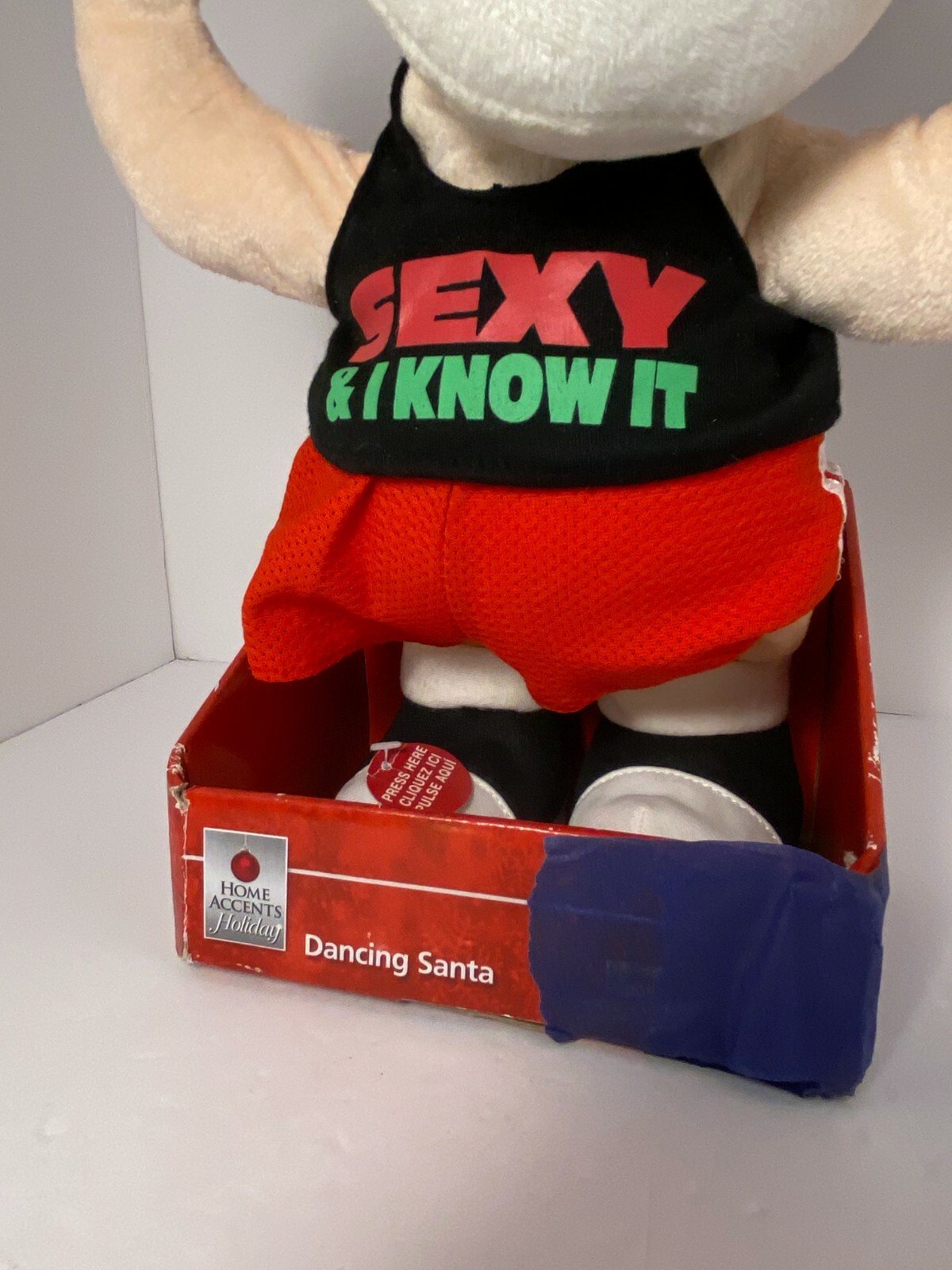 🍊 Home Accents™ Dancing Santa SEXY & I KNOW IT 14" NEW Old