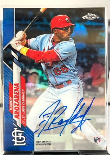 2020 Topps Chrome RANDY AROZARENA Rookie Autograph RC RA-RAR Blue Refractor /150