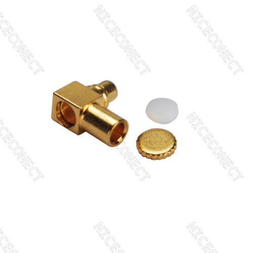 100x MMCX Male right angle Solder connector for Semi Rigid 0.086" Cable RG405 RF - Bild 2 von 3