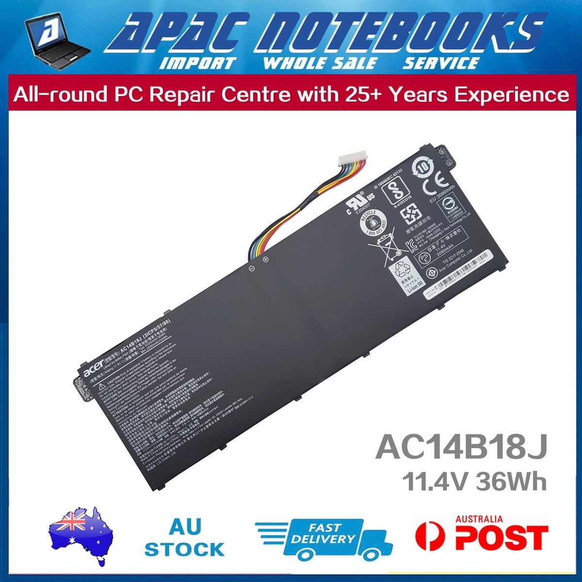 Genuine Acer Battery Aspire ES1-511 ES1-512 ES1-520 ES1-521 ES1